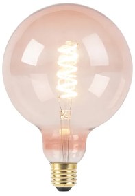 Lampă LED cu filament spiralat E27 reglabilă G125 roz 200 lm 2100K