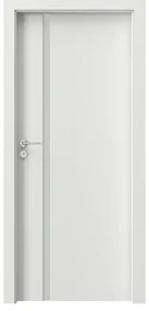 Usa Interior din MDF Porta Focus Premium model 4.A (Culoare: Alb, Toc: Reglabil 10 cm, Maner: Patrat argintiu crom, Dimensiune: 60 cm)