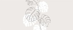 Tablou - Linia de artă monstera N⁰3 (120x50 cm)