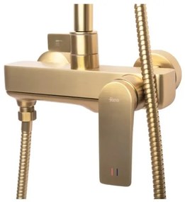 REA-P2400 - Set de duș AVALON cu baterie, finisaj auriu periat
