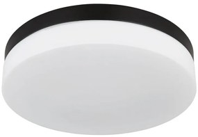 Plafoniera pentru exterior design modern IP44 Vranos negru, opal 30cm