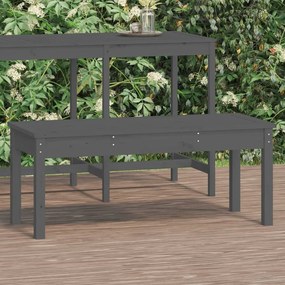 824006 vidaXL Bancă de grădină, gri, 109x44x45 cm, lemn masiv de pin