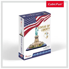 PUZZLE 3D STATUIA LIBERTATII (NIVEL MEDIU 39 PIESE)  - CUBICFUN (CUC080H)