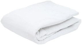 Patura de vara matlasata 140x200 cm cu perna 70x90 cm ECONOMY PEACH, albă