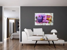 Tablou cu orhidee și lumănări (90x60 cm)