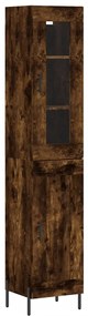 3199502 vidaXL Dulap înalt, stejar fumuriu, 34,5x34x180 cm, lemn prelucrat