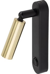 Spot de perete ENZO 1xG9/8W/230V negru/auriu