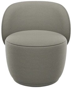 Fotoliu gri cu tapițerie din stofă bouclé KUON – Blomus