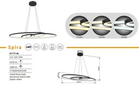 Lustra LED suspendata design modern SPIRA