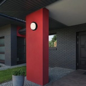 Brilo - Aplică LED reîncărcabilă de exterior cu senzor, 4W/5V, 4400 mAh, IP44, negru