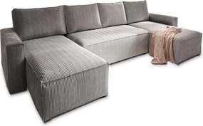 Coltar in forma de U SMART COSARO 295x140 cm, gri deschis