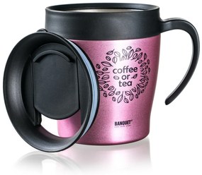 Banquet Cană termică de călătorie TAZZA 330 ml,roz