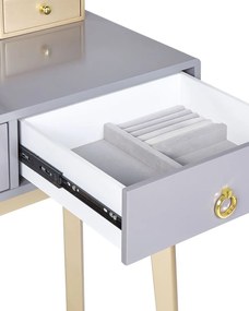 Masă de toaletă Fedro (gri) (cu iluminat LED). 1075089