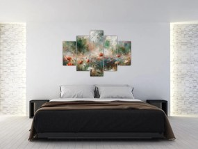 Tablou – Abstracție de câmp cu maci (150x105 cm)