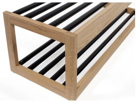 Suport de pantofi din metal negru/natural - Woodman
