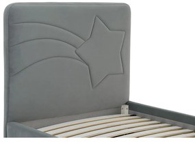 Pat pentru copii gri 90x200 cm Star – Scandic