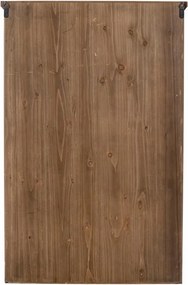 Vitrină de perete vintage din lemn, negru, cu 2 uși vitrate, 3 rafturi și interior natur, 122 x 81 x 22 cm, „Hazem”