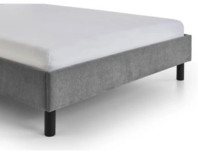 Pat gri tapițat fără somieră 120x200 cm Joker – Meise Möbel