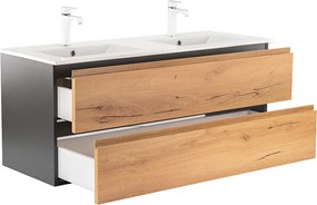 Vario Pull 120 dulap de bază cu chiuvetă stejar antracit