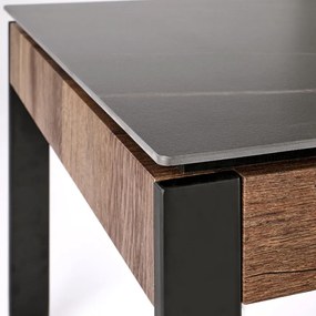 Masa de cafea Romana, neagra/nuc
