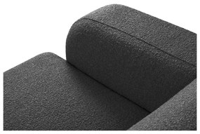 Colțar gri închis cu tapițerie din stofă bouclé (colț dreapta) Molino – Micadoni Home