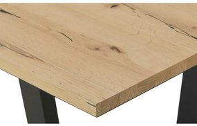 Masa Reno, Extensibila, Smoked Oak, Furnir Din Lemn Masiv, 180/230 x 90 x 76.5 Cm