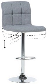 Set scaune tip bar 2buc. Marlon (gri deschis). 1009862