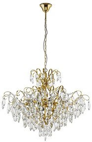 Lustră pe lanț FENOULLET 9xE14/25W/230V aurie Eglo 39606