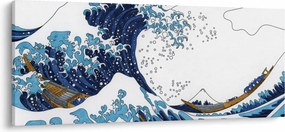 Tablou - Desen japonez, valuri (120x50 cm)
