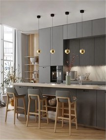 Pendul LED stil minimalist CONGA auriu