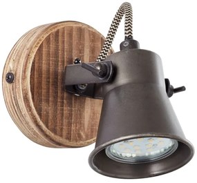 Brilliant - Aplică spot de perete SEED 1x GU10/5W/230V negru/maro