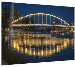 Tablou pe sticlă cu făntână arteziană (70x50 cm)