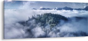Tablou pădurii în ceață (120x50 cm)