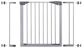 Poarta, grilaj, de siguranta, protectie copii, inchidere automata, cu extensie 7+14 cm, metalica, gri, 79/84x75 cm, Springos