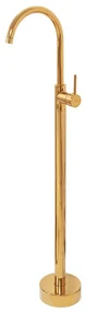 Baterie freestanding pentru lavoar Rea Ortis auriu lucios