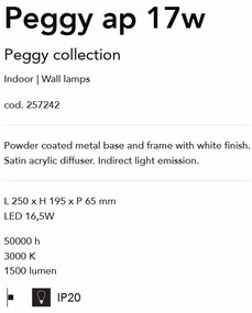 Aplica LED ambientala design modern PEGGY AP 15W
