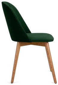 Scaun de dining BAKERI 86x48 cm verde închis/stejar deschis
