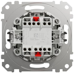 Intrerupator dublu cap scara, 10A, IP20, Alb, Schneider Sedna Design