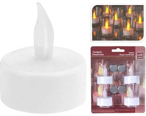 Set 4 buc lumanare cu LED, 13.5x18 cm