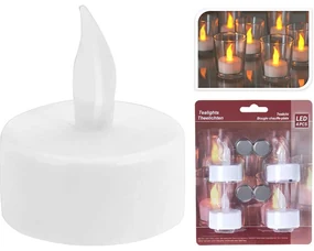 Set 4 buc lumanare cu LED, 13.5x18 cm