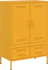 vidaXL Dulap înalt, galben muștar, 68x39x101,5 cm, oțel