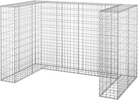 vidaXL Perete gabion pentru pubele, 180x100x110 cm, oțel galvanizat