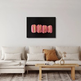 Tablou pe sticlă cu macarons (70x50 cm)