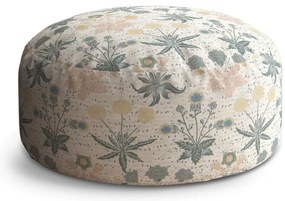 Taburet Circle flori gri, gri