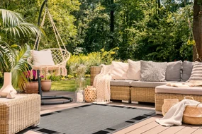 Covor sisal Floorlux 20195 argintiu  si negru