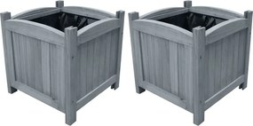 vidaXL Straturi înălțate grădină 2 buc. 30x30x30 cm lemn masiv de brad