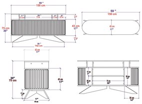 Consolă Stor - Oak, White