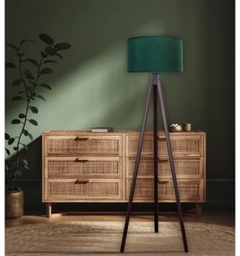 Lampadar VELVET 1xE27/60W/230V maro/verde Brilagi