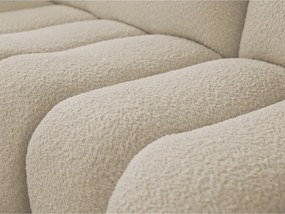 Colțar bej cu tapițerie din țesătură bouclé (cu colț pe partea stângă/cu șezlong) Azra – Bobochic Paris