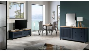 Comodă din lemn Marckeric Bruna, gri